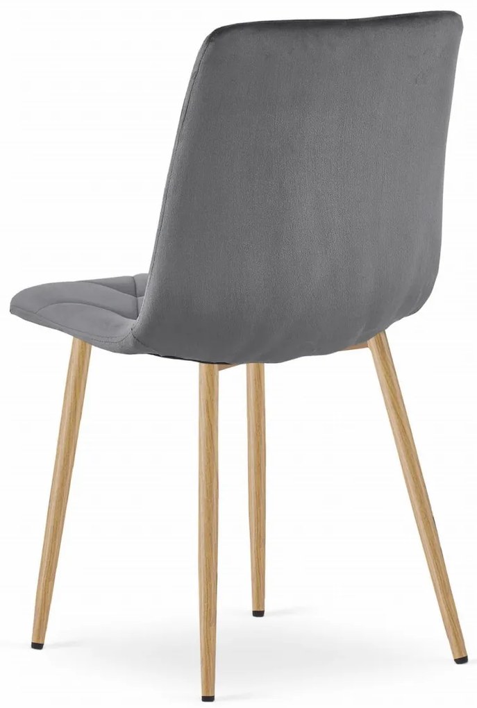 Scaun dining catifea LIBRA gri închis