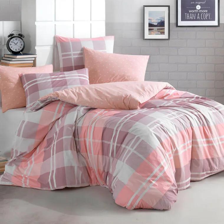 Lenjerie de pat MARK roz pat franţuzesc
