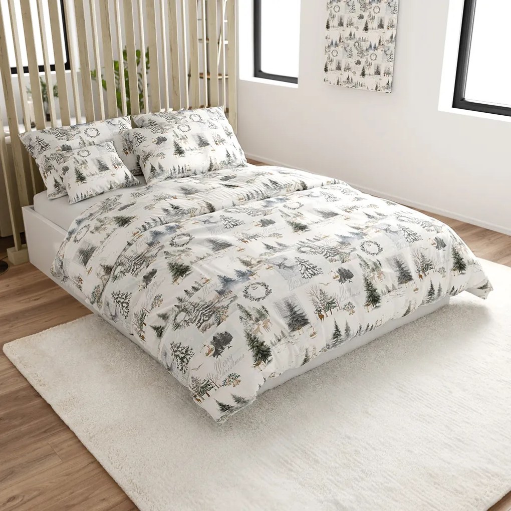 Lenjerie de pat din bumbac WINTER WHISPER colorata Dimensiune lenjerie de pat: 70 x 90 cm | 140 x 200 cm