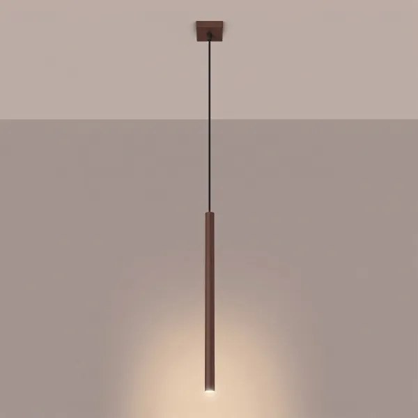Sollux SL.2145 - Lustră suspendată pe cablu PASTELO 1xG9/8W/230V maro