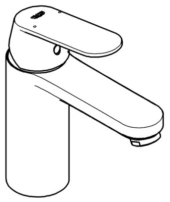 GROHE 23327000 - Baterie lavoar EUROSMART COSMOPOLITAN DN 15, mărime M, crom