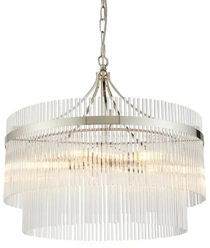 Endon 104112 - Candelabru suspendat MARIETTA 5xE14/7W/230V crom lucios/sticlă clară