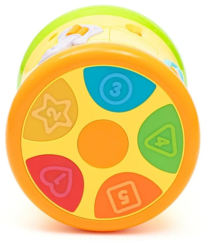 Tobă dinamică Baby Mix reversibil, galben