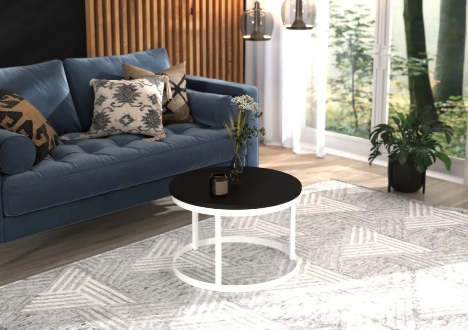 Măsuță de cafea RINEN, ADRK Furniture (Culoare: Alb / Alb)