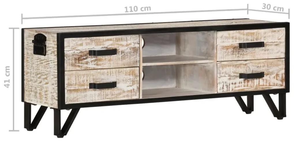Comoda TV, 110x30x41 cm, lemn masiv de acacia 1, 110 x 30 x 41 cm