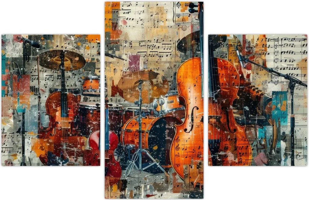 Tablou - Instrumente muzicale (90x60 cm)