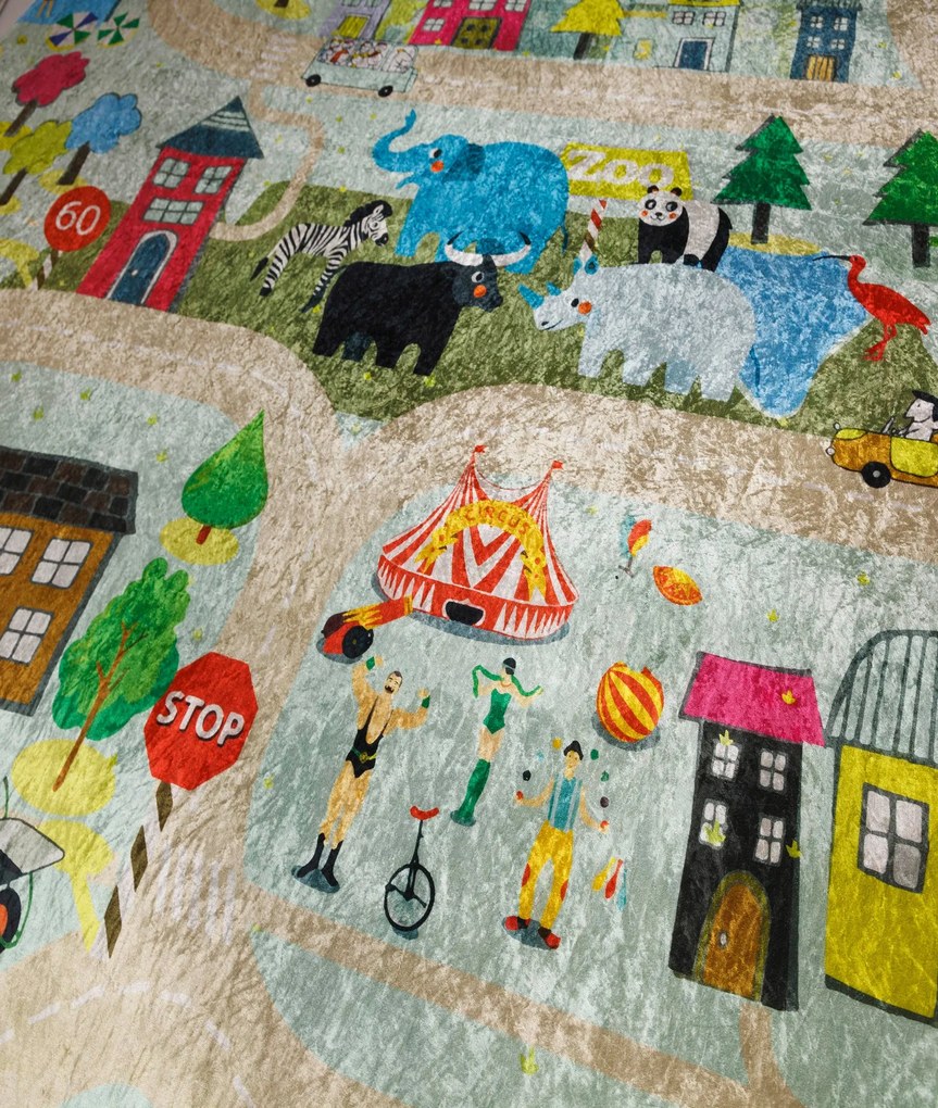 Covor de Copii Zoo, Multicolor, 230x160 cm