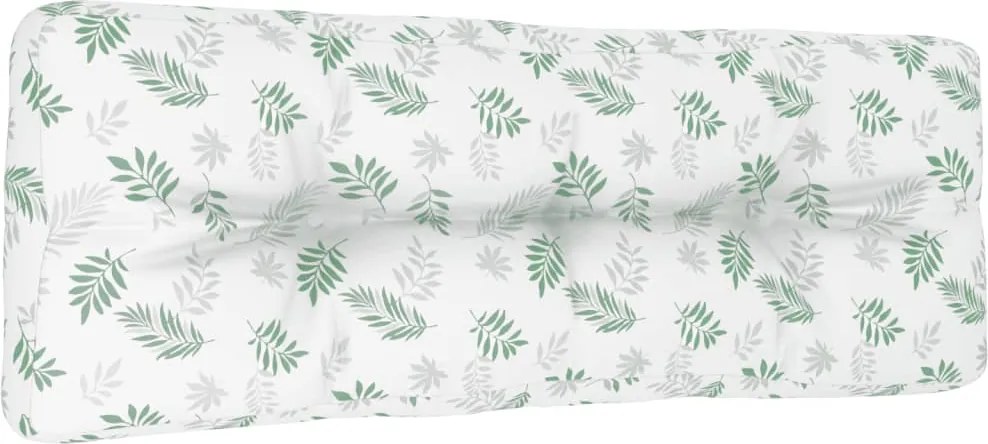 vidaXL Pernă de paleți, model frunze, 120x40x12 cm, textil