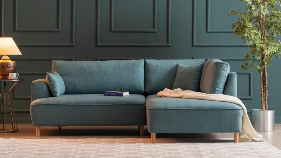 Coltar Felix Extra Soft Corner Sofa Right, Turquoise