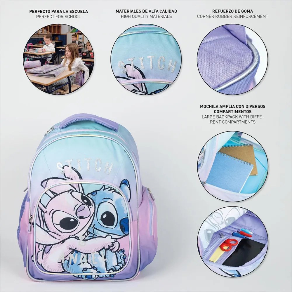 Disney Lilo și Stitch Angel ghiozdan, geantă 42 cm