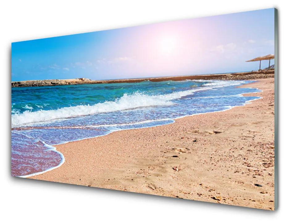 Tablouri acrilice Ocean Beach Peisaj Albastru Maro