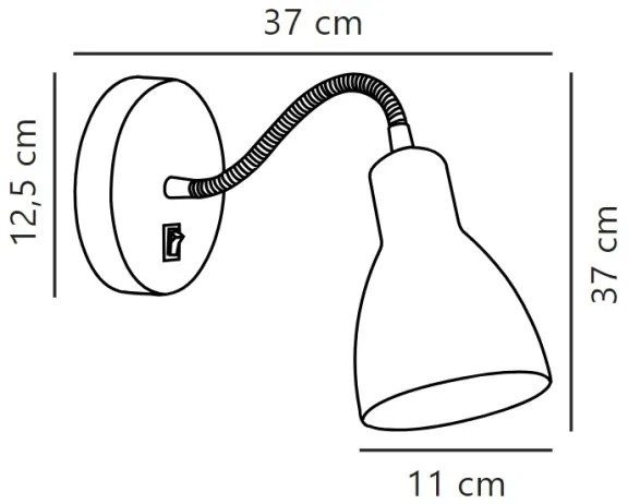 Spot de perete Nordlux CYCLONE 1xE14/15W/230V alb