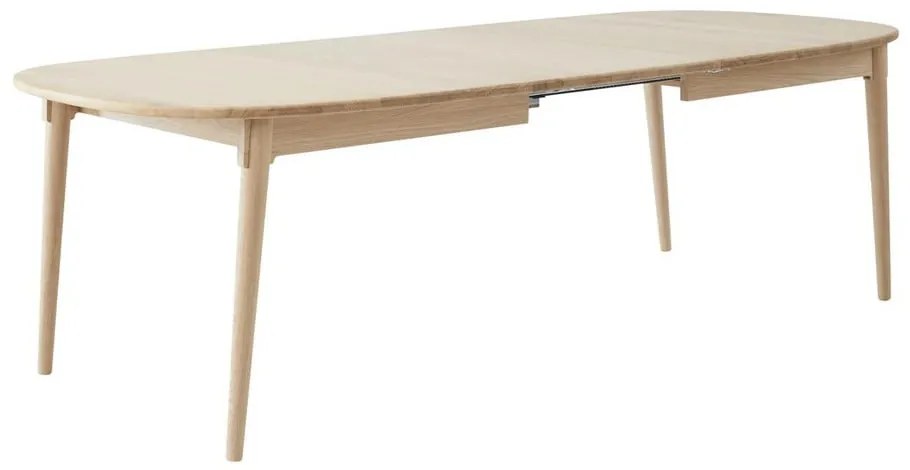Masă de dining în culoare naturală extensibilă din lemn de stejar 106x184 cm Miro – Hammel Furniture