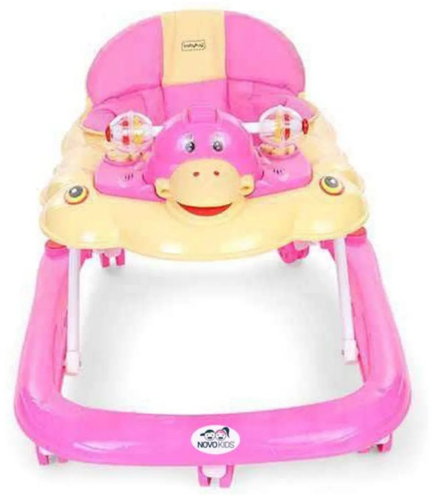 Premergator reglabil in 3 trepte NOVOKIDS™ Duckey, cu melodii, Ratusca, Pliabil, Roz