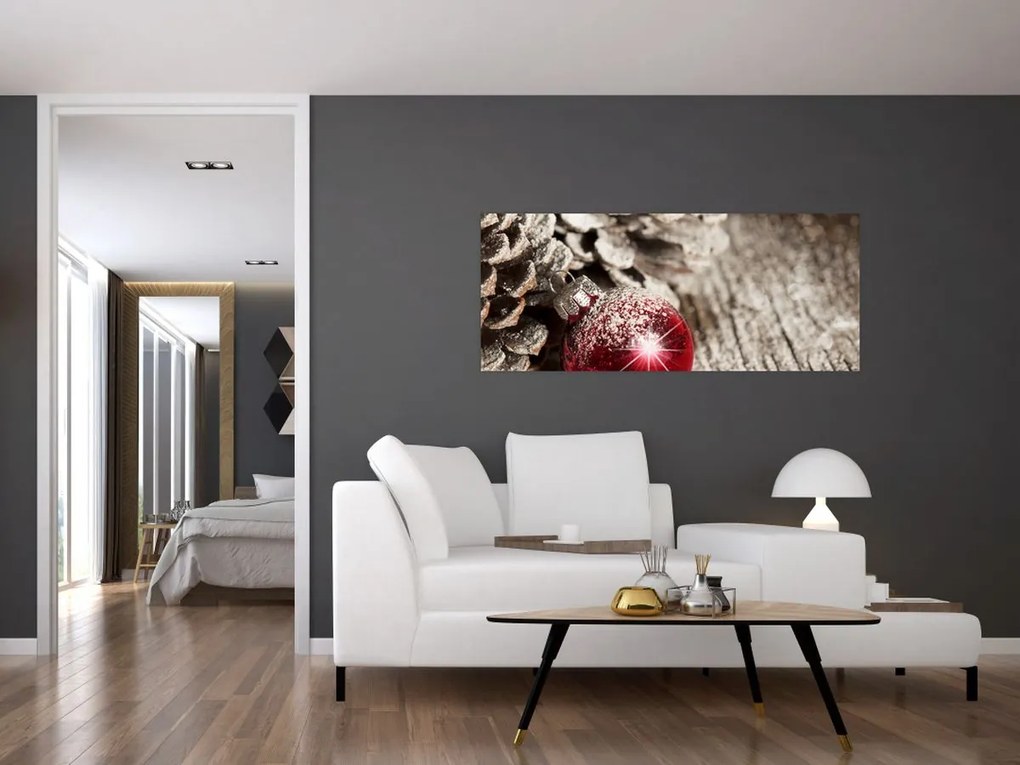 Tablou - Decorațiuni de Crăciun (120x50 cm)