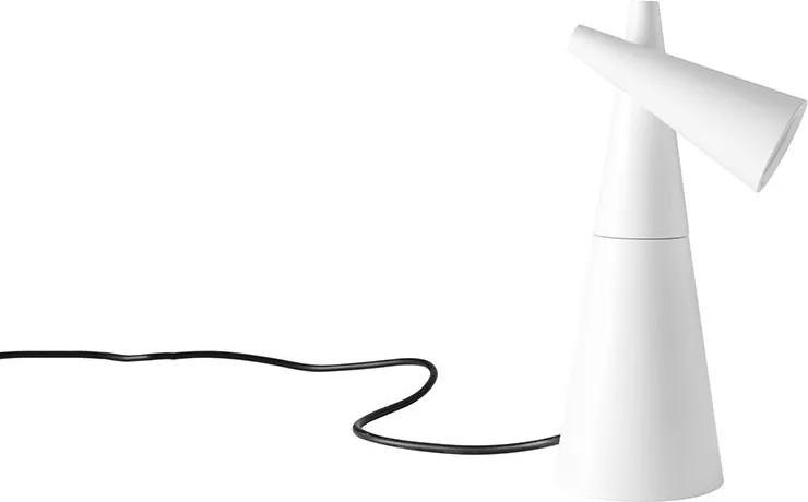 Cornet - Lampă de birou ajustabilă de formă conică albă
