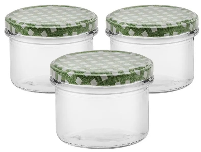 Set de 3 borcane cu capac Antek, 235 ml