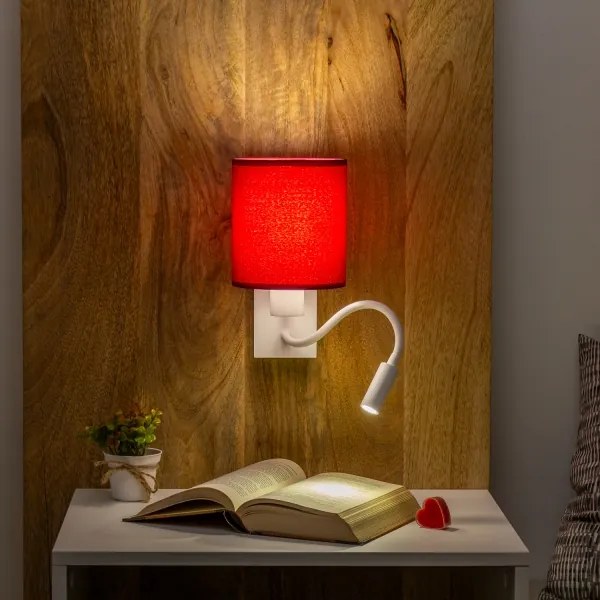 Lampă LED de perete Brilagi NUBILA 1xE27/25W/230V + LED/3W alb/roșu Pompeian