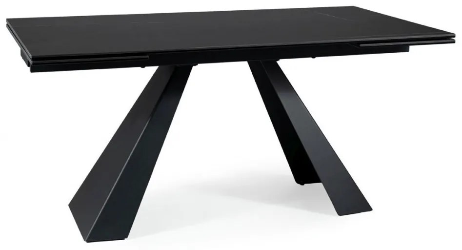 Masa extensibila Salvadore Ceramic SAHARA NOIR negru/negru mat L160-240 cm