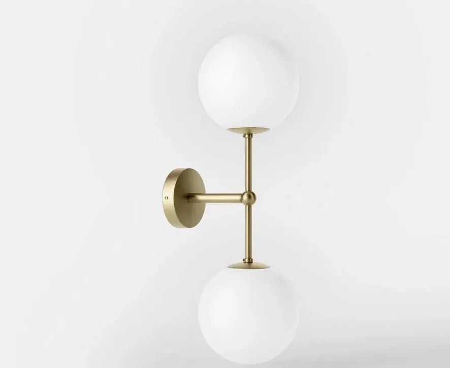 Aplica de perete din alama si sticla Musa