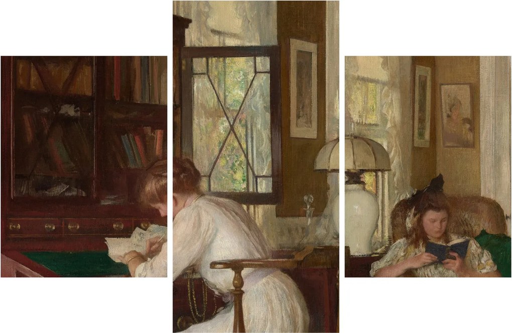 Tablou - Edmund Tarbell, Josephine and Mercie, reproducere (90x60 cm)