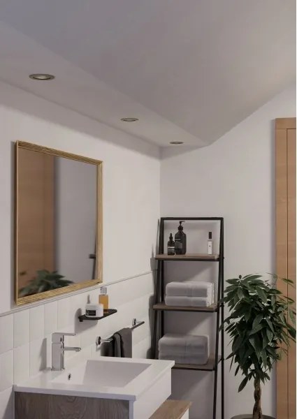 Eglo 902253 - Set de 3 spoturi LED încastrate BARRANCO pentru baie, 1x GU10/4,5W/230V, IP44, crom