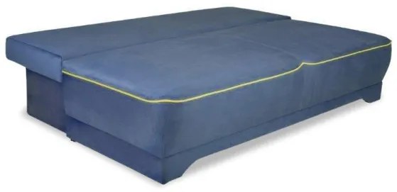 Canapea Extensibila Cu Lada Depozitare Parma, Albastru, 205 X 80 X 98 Cm