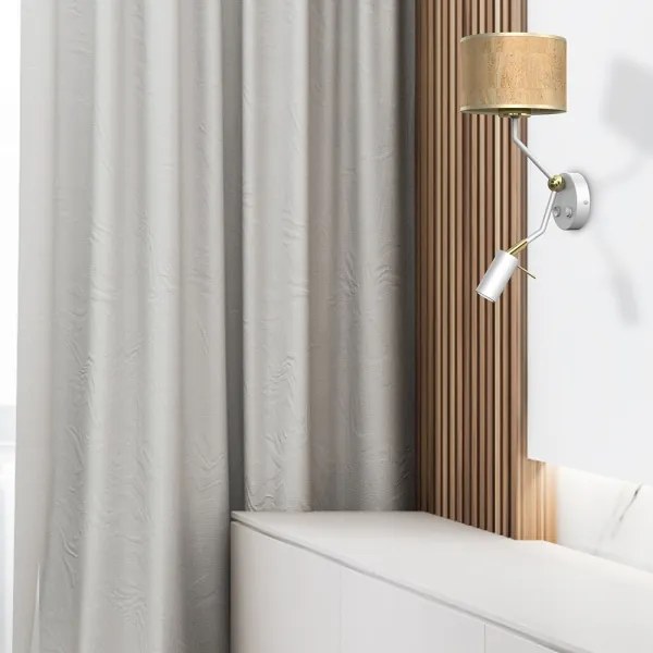 Lampă de perete CORK 1xE27/40W/230V + 1xGU10/MR11/7W