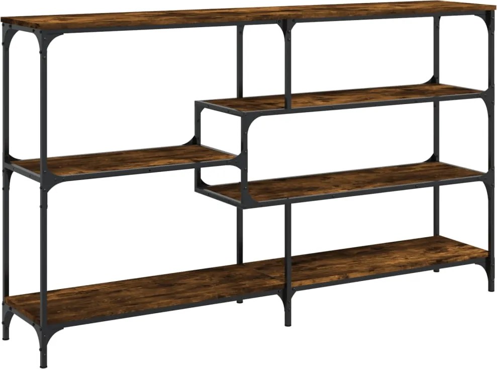 vidaXL Măsuță consolă, stejar fumuriu, 160x32x95 cm, lemn prelucrat