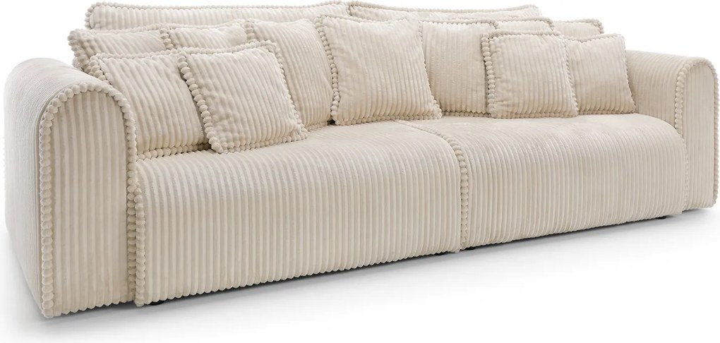 Canapea lemn masiv Big Buddy Extensibila, 302 × 92 × 130 cm