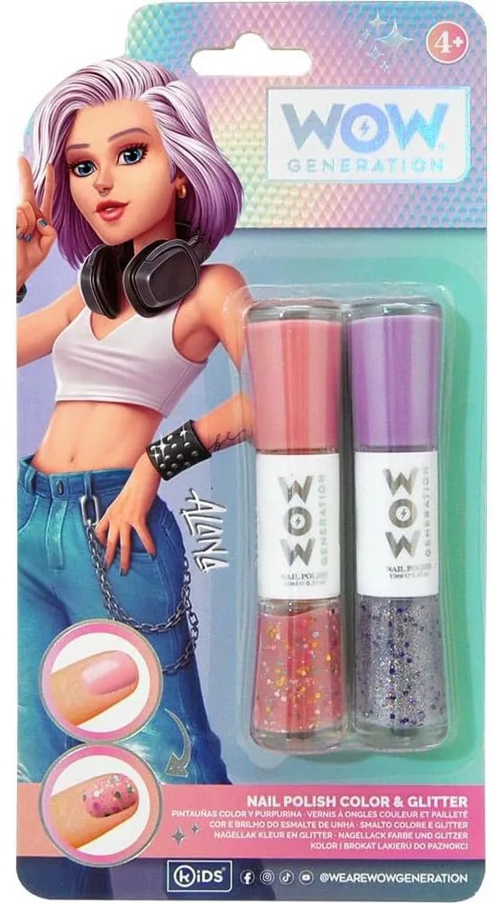 WOW Generation Set de ojă colorată și sclipitoare Alana