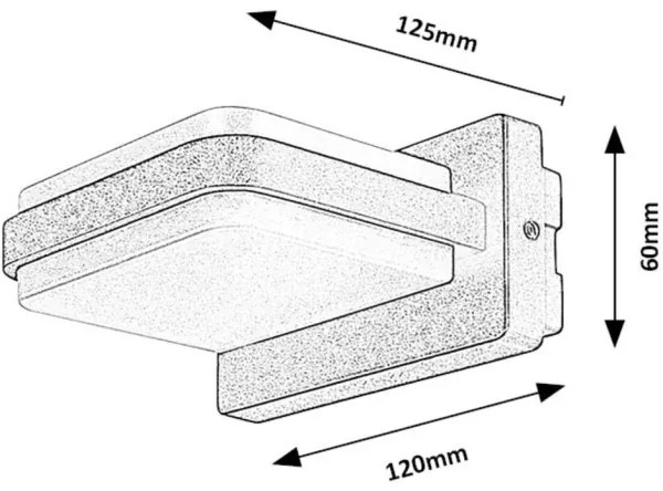 Aplică LED de exterior Rabalux 77061 GENDT LED/12W/230V IP44 negru