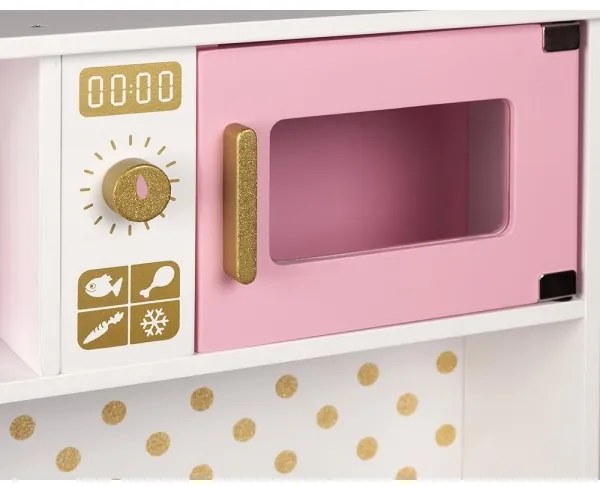 Janod - Bucătărie din lemn cu blat LED CANDY CHIC