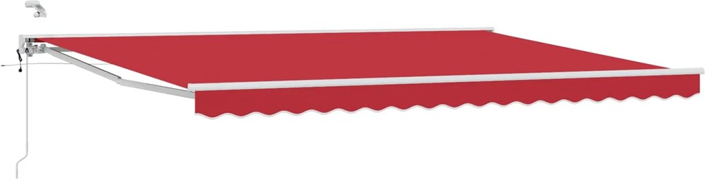 vidaXL Cort electric retractabil Roșu 4 × 3 m