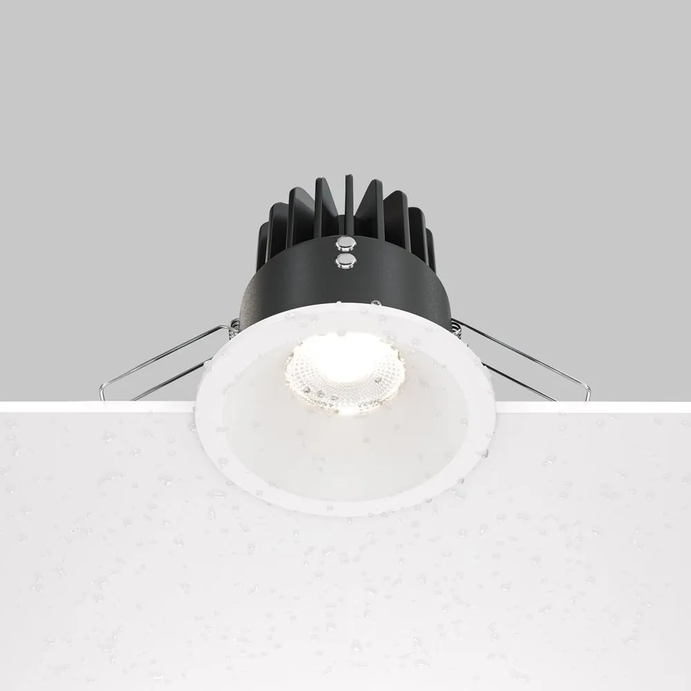 Spot LED incastrabil dimabil design modern IP65 Zoom alb 8,5cm 12W