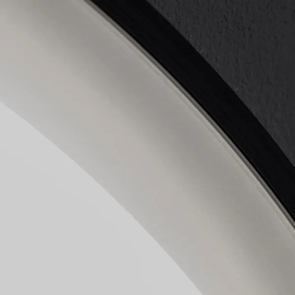 Brilagi-LED Oglindă încălzită, cu dimmer și iluminare LED integrată ALU PRO, 18W, 230V, Ø 60 cm, IP44, negru