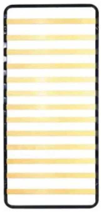 Somiera cu lamele in cadru metalic fix 90x200 cm