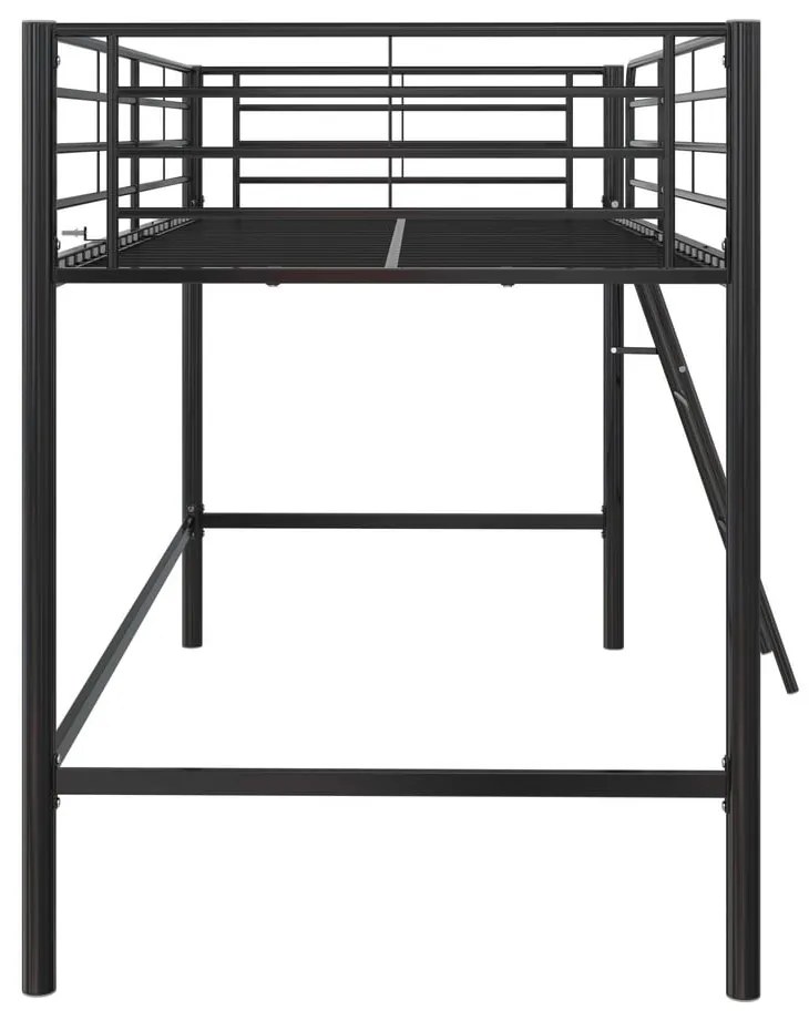 Pat pentru copii negru înalt 90x200 cm Jodie – Støraa