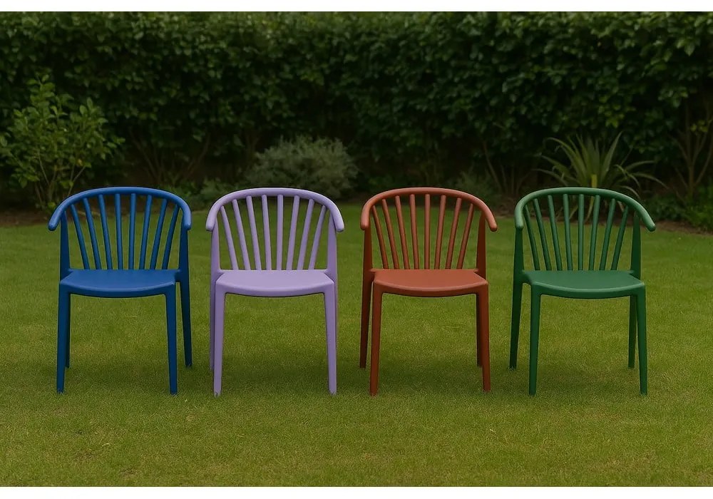 Scaun de grădină mov lavandă din plastic Capri – Bonami Essentials