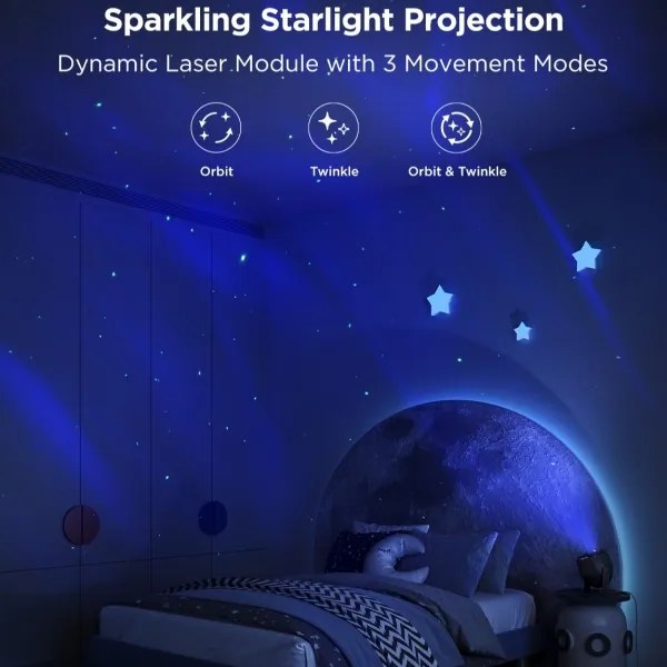 Proiector Govee LED RGBW Galaxy Light Projector Pro Wi-Fi Matter