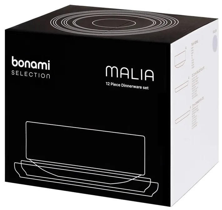 Serviciu de masă 12 buc. din gresie pentru 4 persoane Malia – Bonami Selection