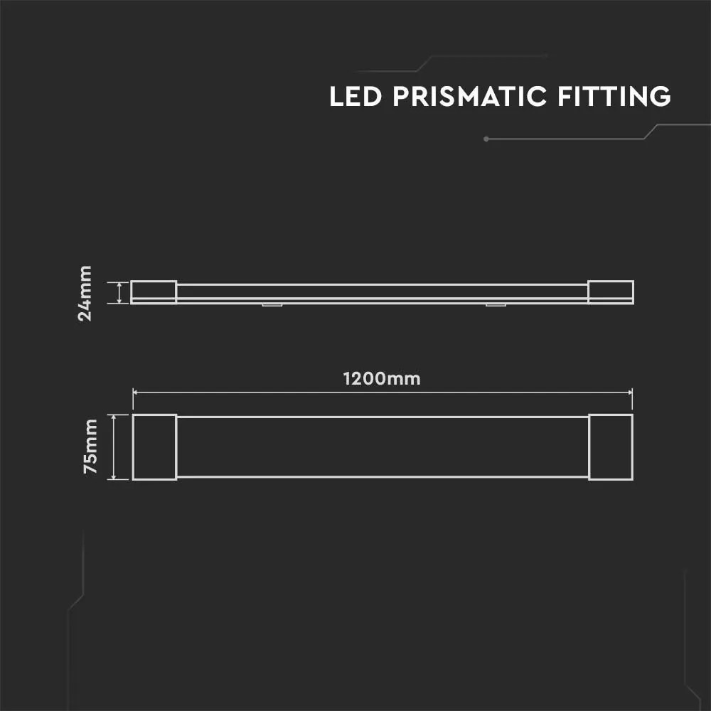 Corp de iluminat liniar cu LED 40W, 4800lm, V-TAC, 120cm, lumina neutra (4000 K)
