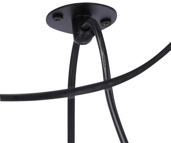 Lustră pe cablu ASSAM 3xE27/60W/230V negru