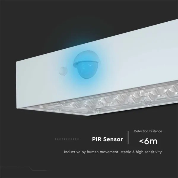 Aplică LED solară cu senzor LED/3W/3,7V 3000K/4000K IP65 alb