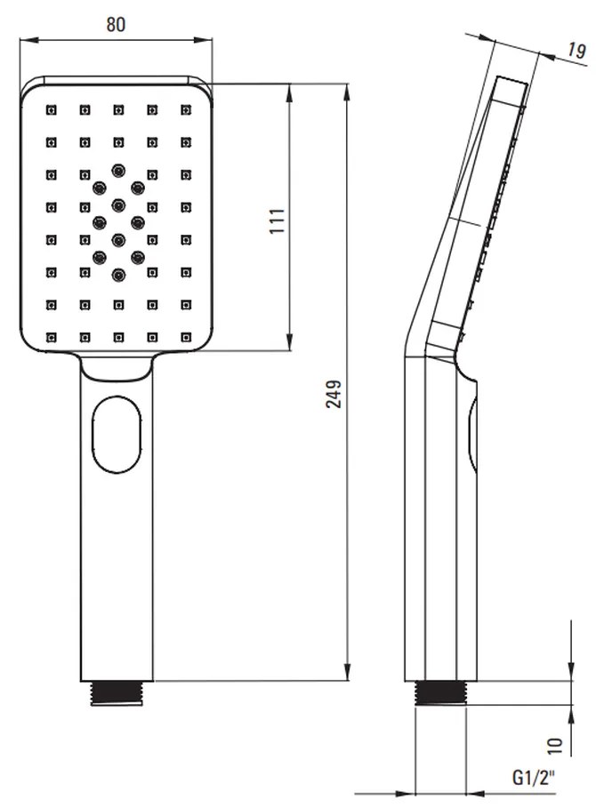 Coloana de dus titan cu baterie termostatata, Deante 2 Titan