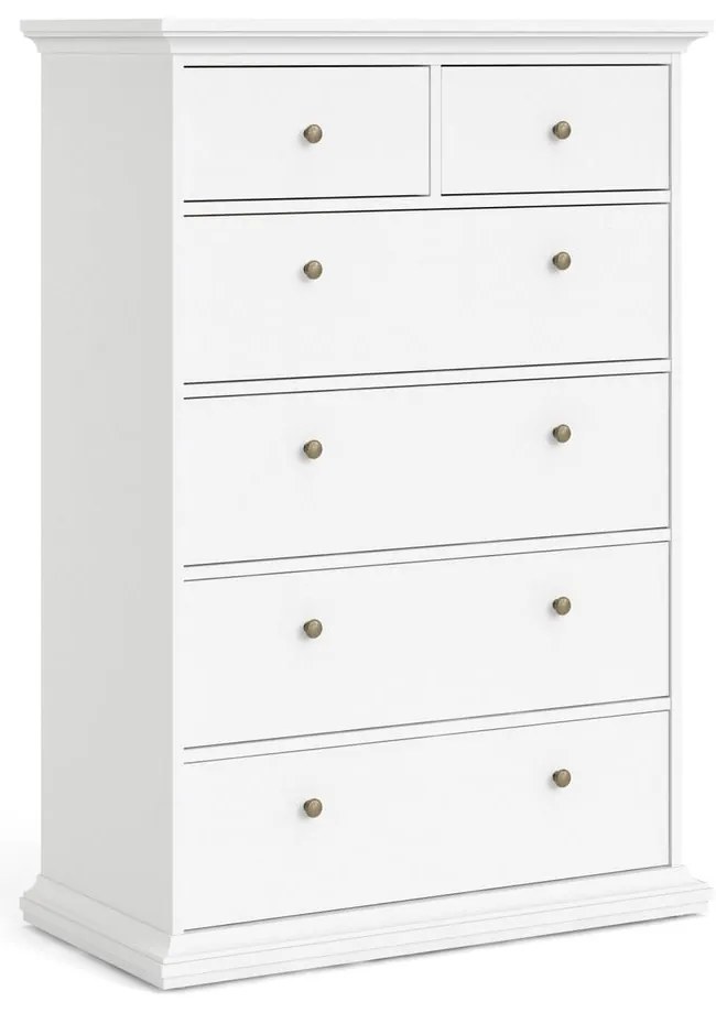 Comodă albă înaltă 96x140 cm Paris – Tvilum