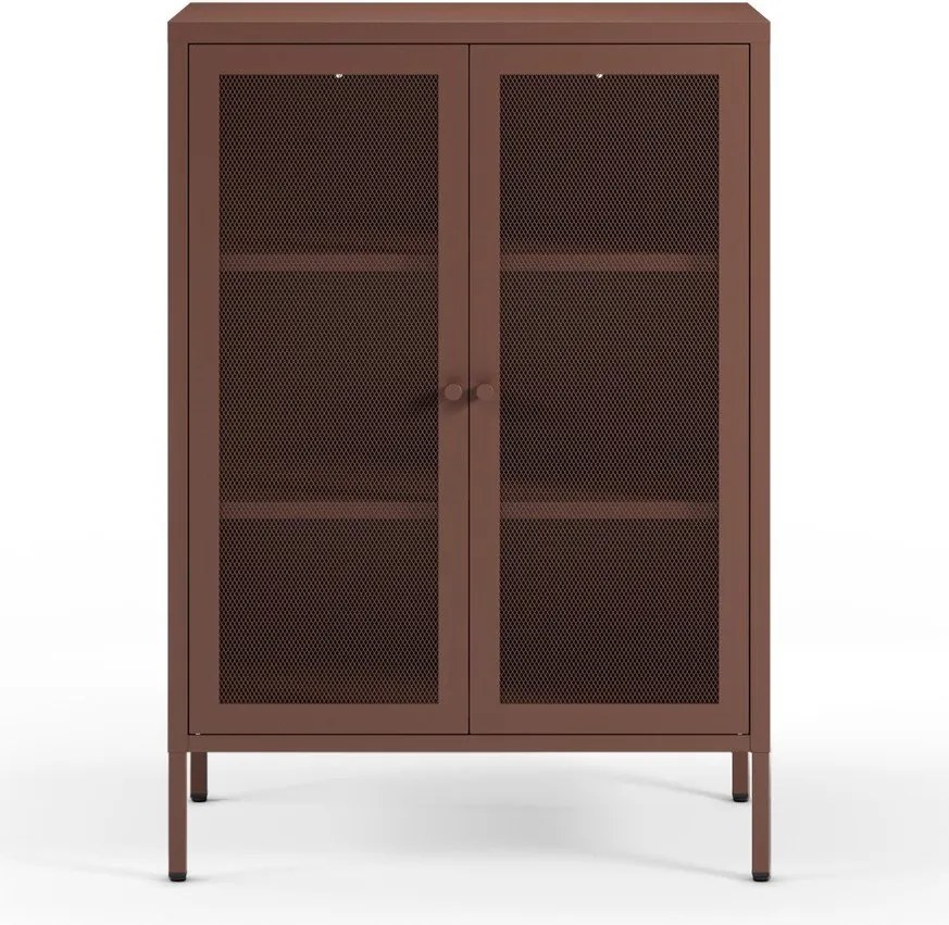 Dulap burgundy din metal 70x100x40 cm Fayna – Marckeric