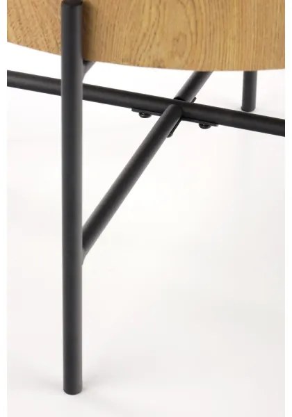 Măsuță de cafea BROOKLYN 45x45 cm negru/bej