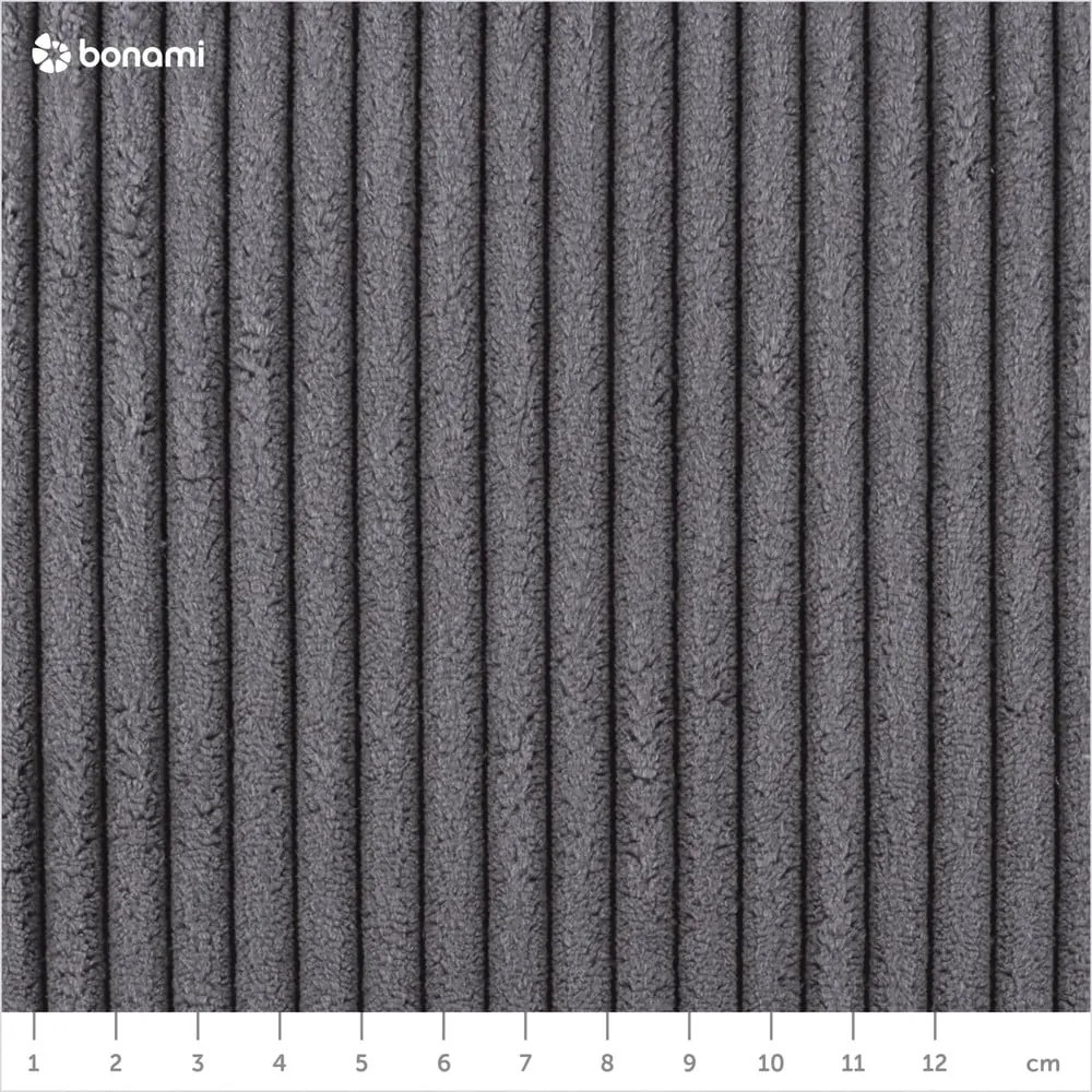 Pat gri închis tapițat cu spațiu de depozitare 90x200 cm Cabana – Meise Möbel