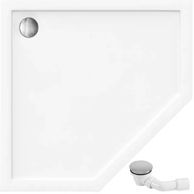 Cabina de dus DIAMOND cu cadita neagra 90x90 cm cupru periat